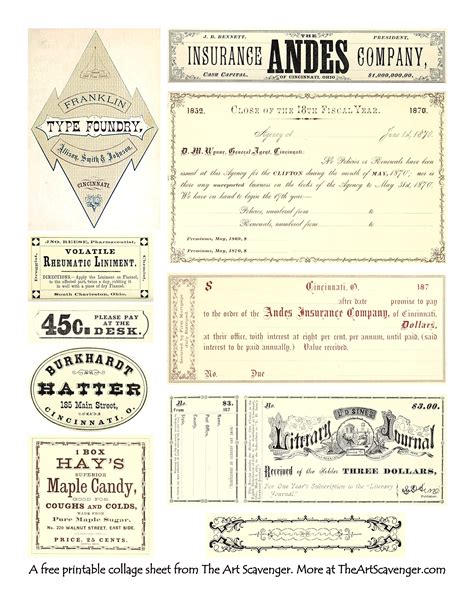 Free Vintage Ephemera Printables — The Art Scavenger.